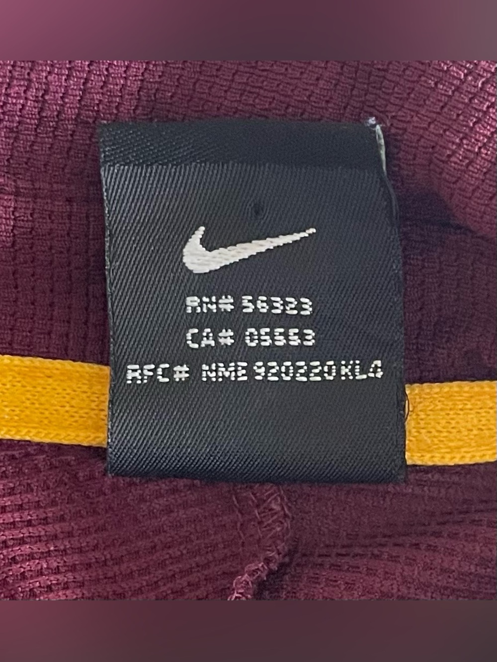 Nike Arizona State Men’s Maroon Polo Shirt with Gold Accents - Picture 5 of 6